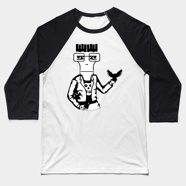 Crow Descendents Baseball T-Shirt by nikobabin
